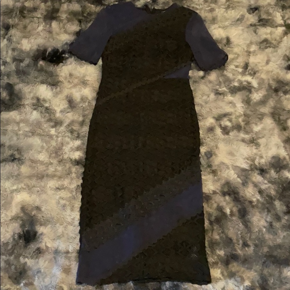 TOPSHOP NAVY AND BLACK DRESS